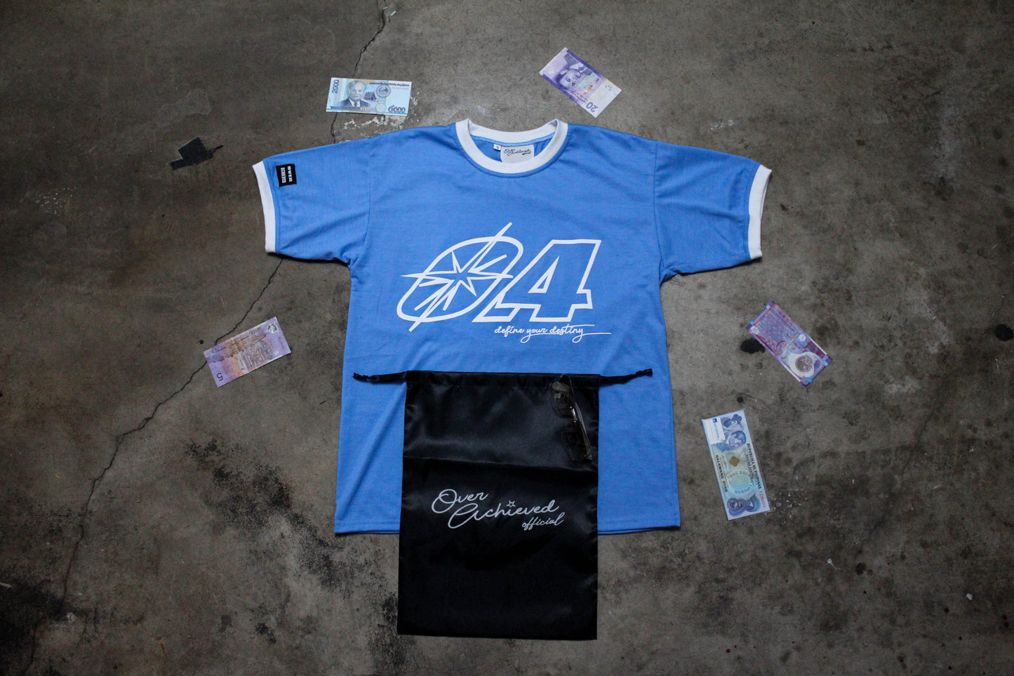 BLUE 04' OVERACHIEVED JERSEY TEE