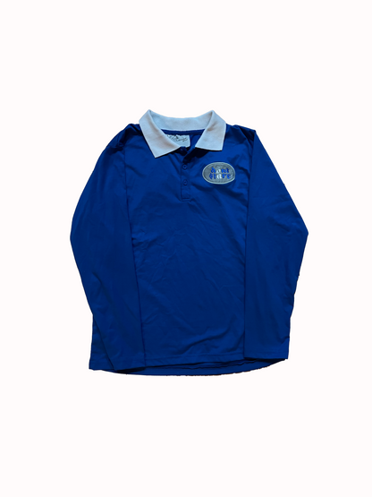 DON'T STARE BLUE POLO BUTTON-UP