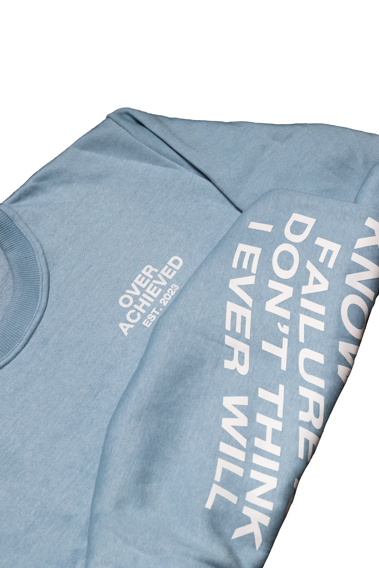 IDK FAILURE SWEATSHIRT LIGHT BLUE