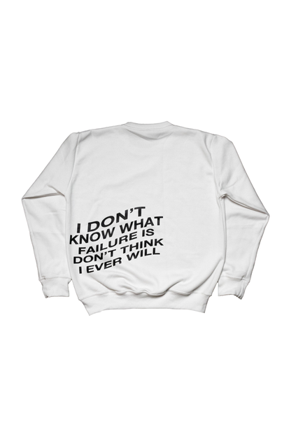 IDK FAILURE SWEATSHIRT WHITE