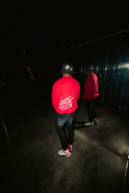 IDK FAILURE SWEATSHIRT RED