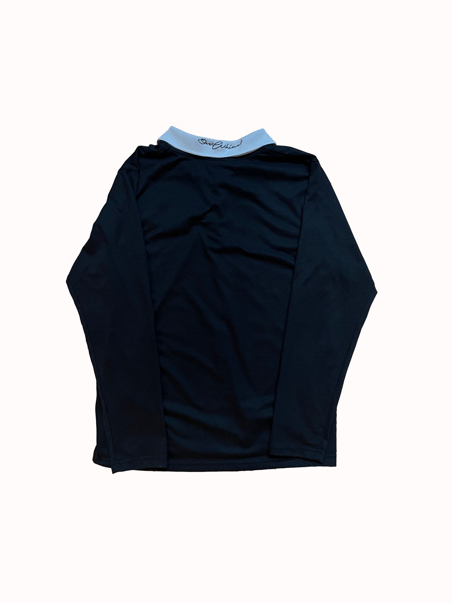 DON'T STARE BLACK POLO BUTTON-UP