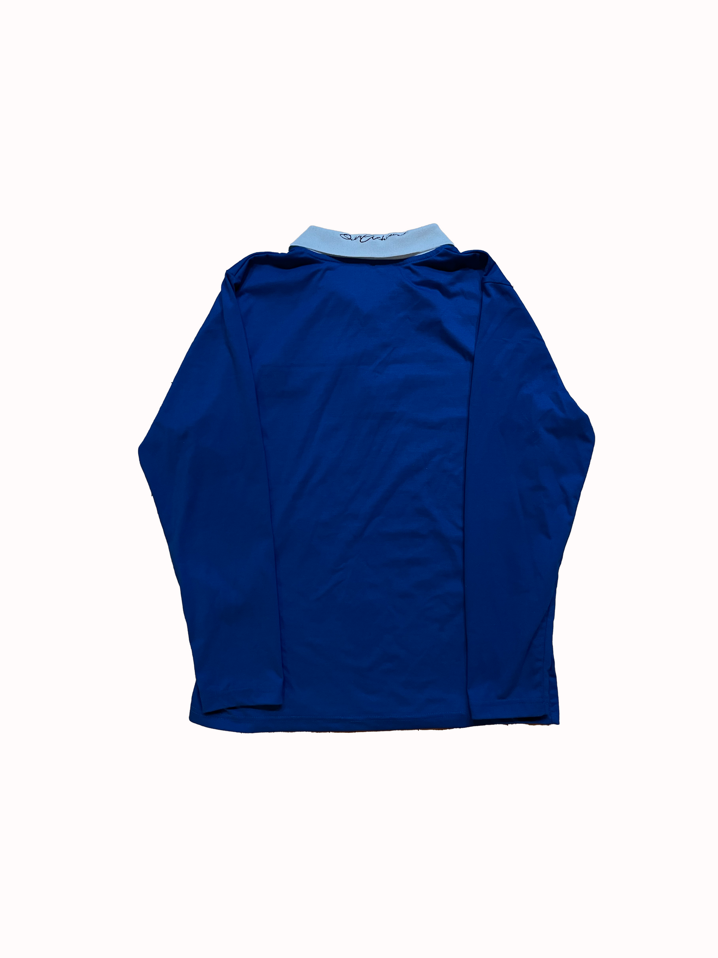 DON'T STARE BLUE POLO BUTTON-UP