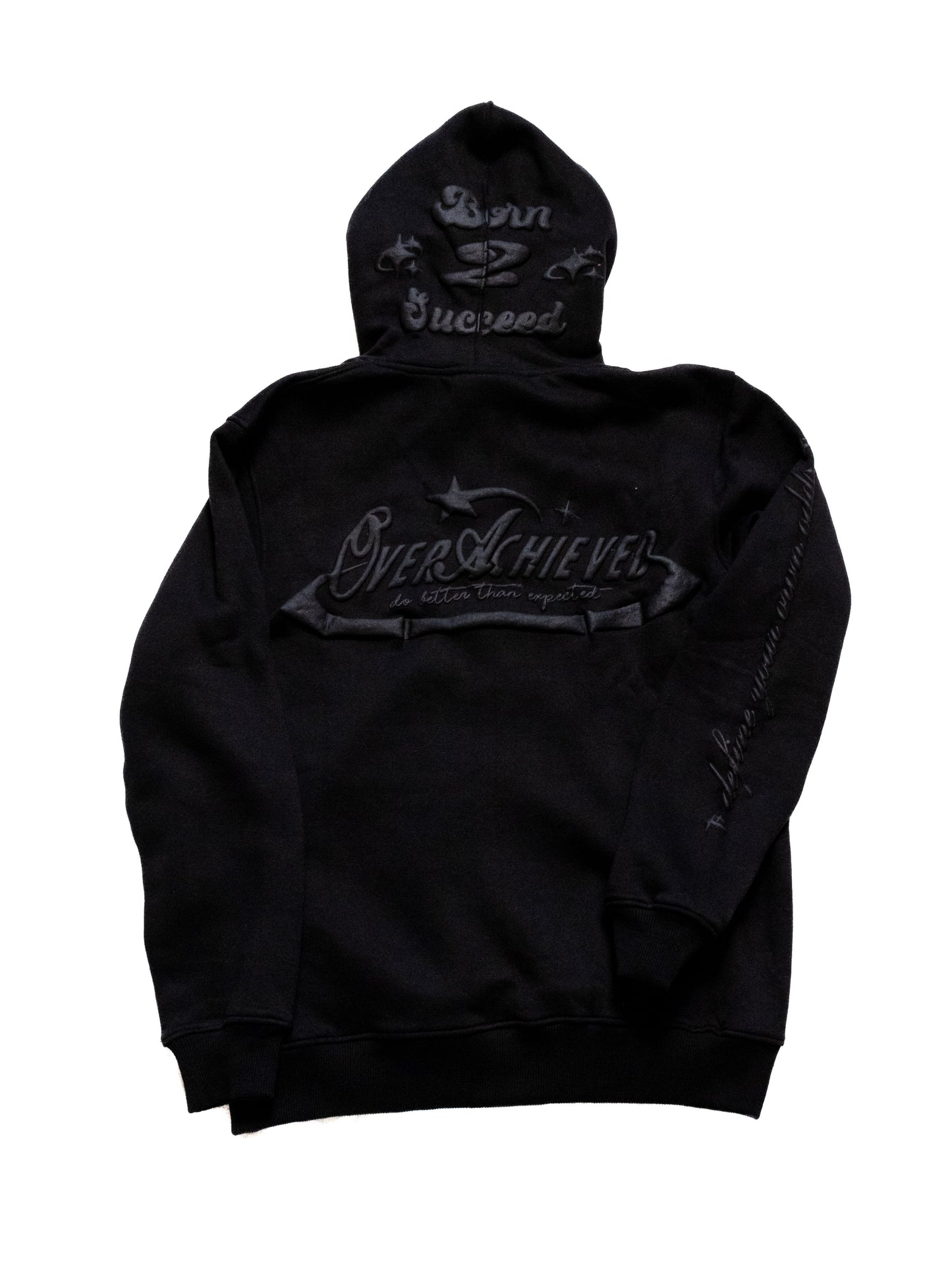 OverAchieved Hoodie Black on Black