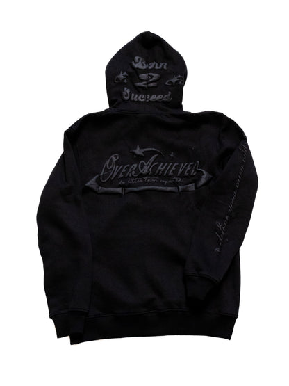 OverAchieved Hoodie Black on Black